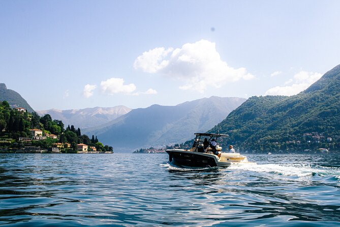 1H Private Cruise Lake Como Tender Yacht Invictus 6 pax - Moltrasio, Laglio, and the view toward Villa Oleandra
