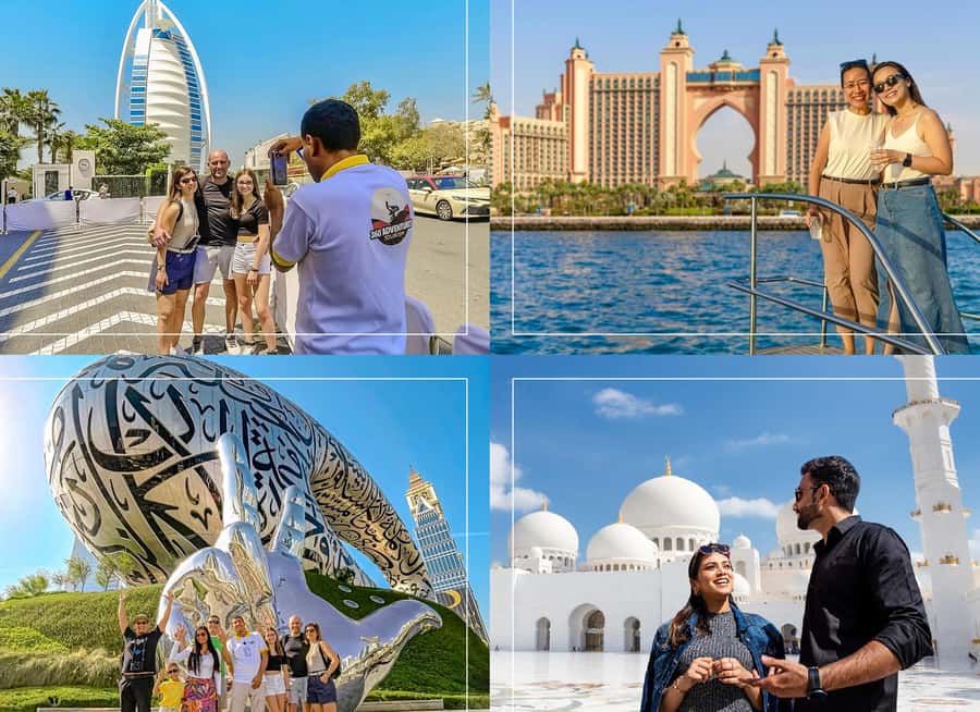2-Day City Tour: Dubai & Abu Dhabi + Yacht Experience - Day one: the white marble of Sheikh Zayed Grand Mosque