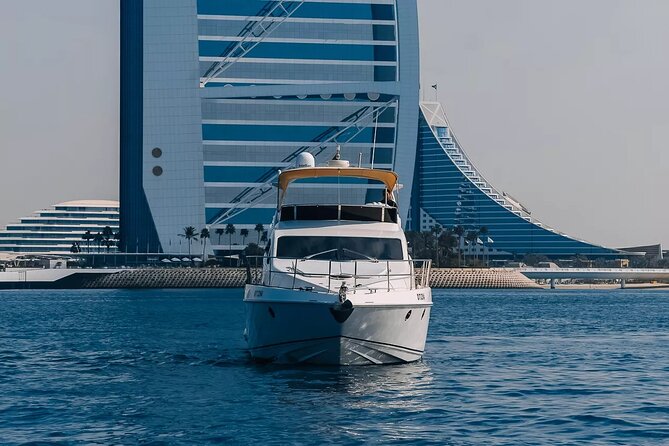 2 hour Private Yacht Tour with Dubai Marina Skyline View - JBR from the water, not from the beach