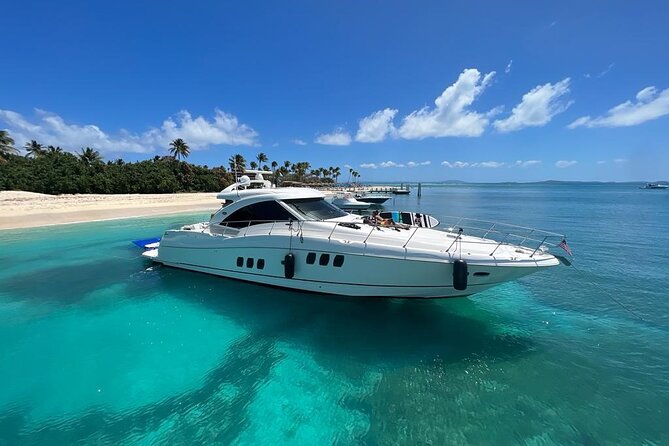 4 Hour Private Luxury 65' Yacht Rental in Puerto Rico - Icacos for clear water and easy island time