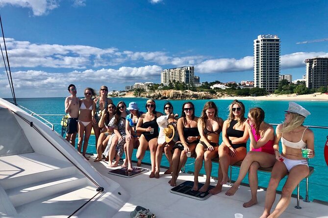 5 Hour Luxury Catamaran Day Sail in Sint Maarten on The Phoenix - Maho Beach, viewed from the catamaran