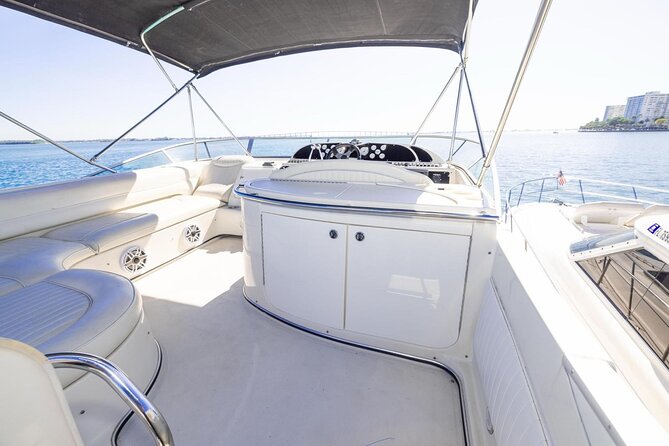 50ft Miller Blue | Miami Yacht Rental | 3 to 6 Hours | 13 Ppl - Looking across Miami Beach Marina