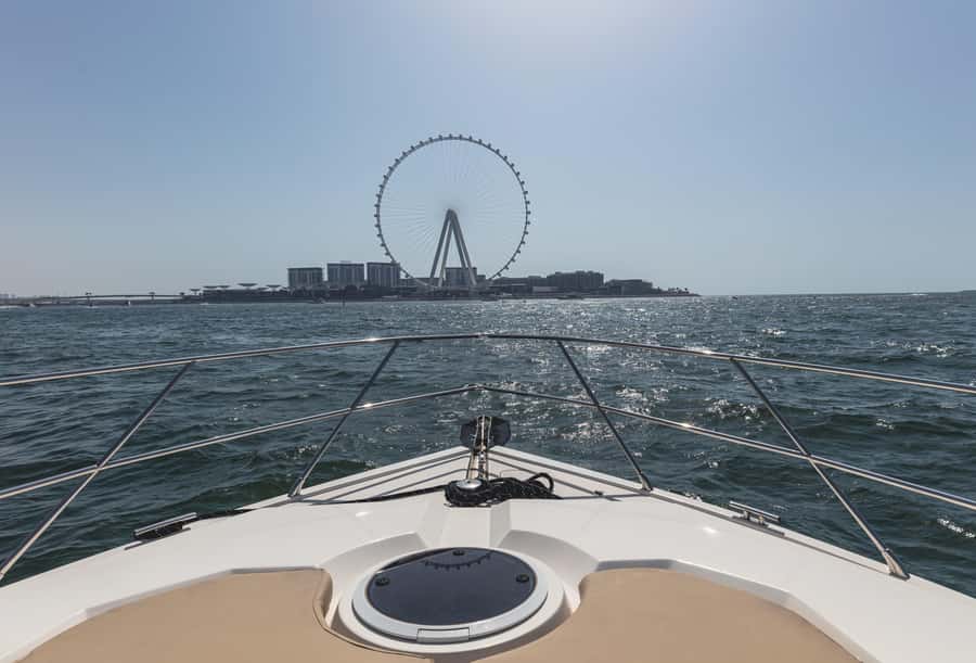 Affordable Yacht Rental Viktoriia from Dubai Marina - A private boat day with Dubai as the backdrop