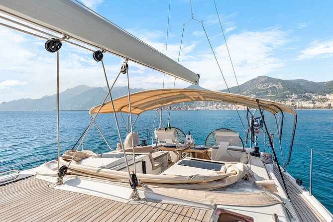 Amalfi Skip the Crowds Private Chill Experience on a Sail Yacht - Castiglione Beach and the Amalfi panorama