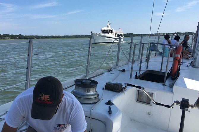 America's Cup 12-Meter Yacht Afternoon Sail from Hilton Head - Dolphins are a bonus, not a guarantee