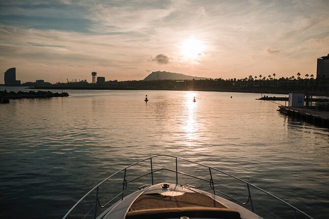 Barcelona Private Luxury Motor Yacht Sunset Cruise with Drinks - Torre Agbar from the sea