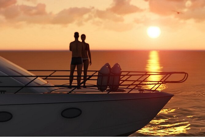 Barcelona Private Luxury Motor Yacht Sunset Cruise with Drinks - The skyline from offshore