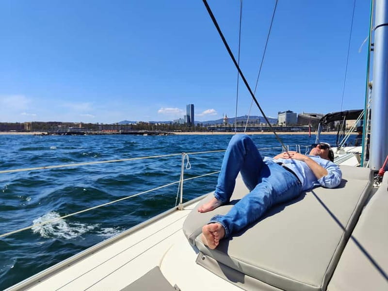 Barcelona Sailing Experience Luxury Boat w/Snacks & Drinks - Leaving Port Olimpic for a new view of Barcelona