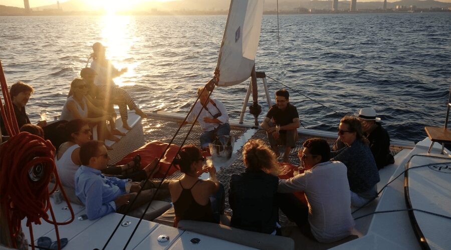 Barcelona: Shared cruise on luxury catamaran Drinks + Snacks - Setting out from Barcelona’s Olympic Port