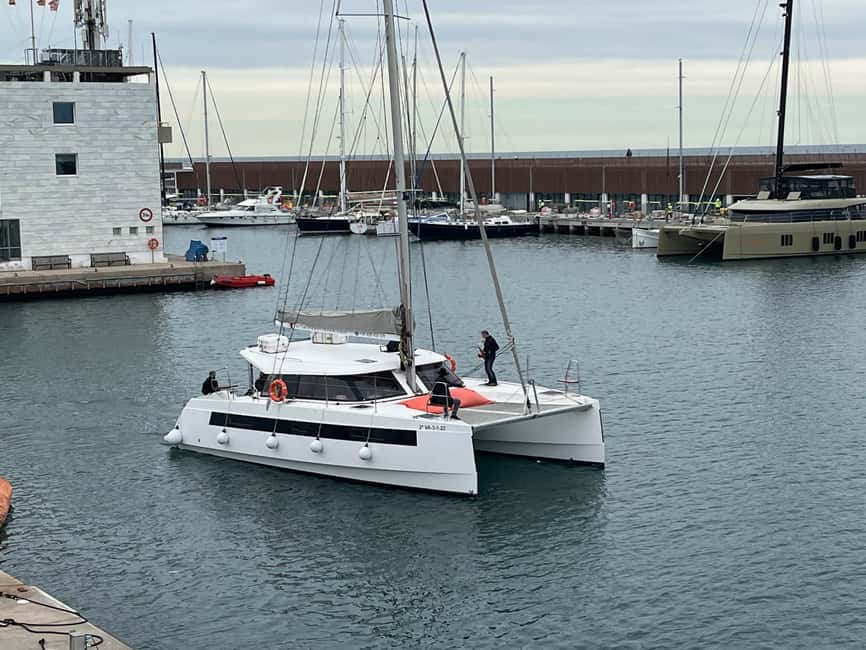 Barcelona: Shared cruise on luxury catamaran Drinks + Snacks - The skyline’s best-known landmarks