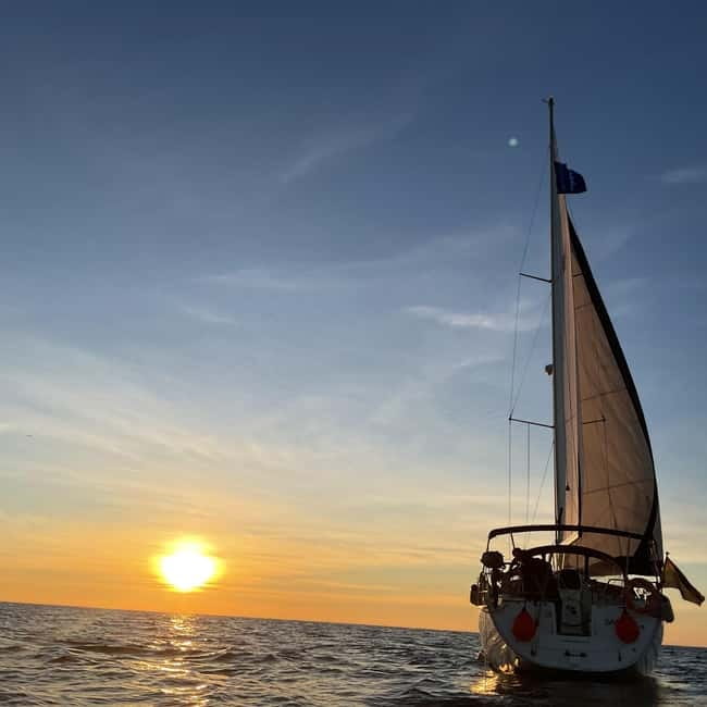 Barcelona Sunset Sailing with Yacht Sashi - Barcelona from the sea, not the sidewalk