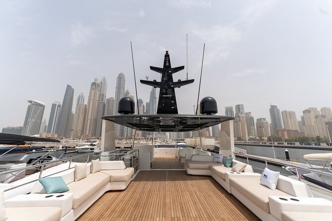 Book 3hr Luxury Yacht Rental Dubai - Get 1hr Free - Seeing Dubai from an 80-foot yacht