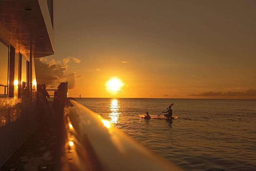 Boracay: Ultimate Party Cruise aboard the Andy World Yacht - Setting off from White Beach at sunset