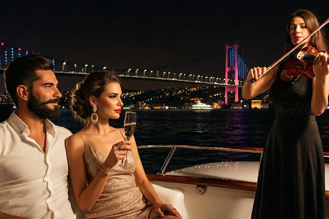 Bosphorus Night Cruise with Luxury Yacht - Rumeli Fortress at the narrowest point