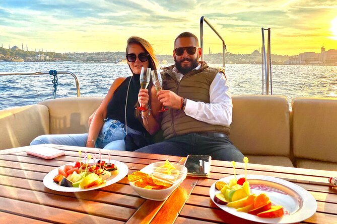 Bosphorus Sunset or Daytime Yacht Cruise with Snacks & Live Guide - Galata Tower from the water