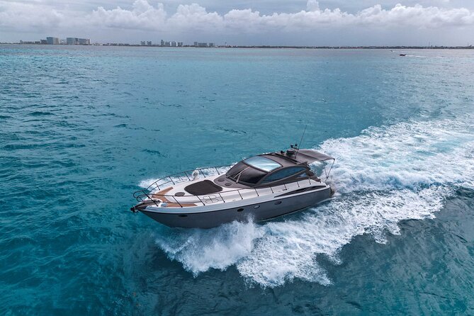 Cancun: 4-Hour All Inclusive Luxury Yacht – 50' Cranchi - Setting out from Marina V&V in Punta Sam