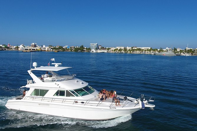 Cancun Boat Tour to Isla Mujeres on Luxury Yacht with Chef -SR55C - Snorkeling, swimming, and fishing around Isla Mujeres