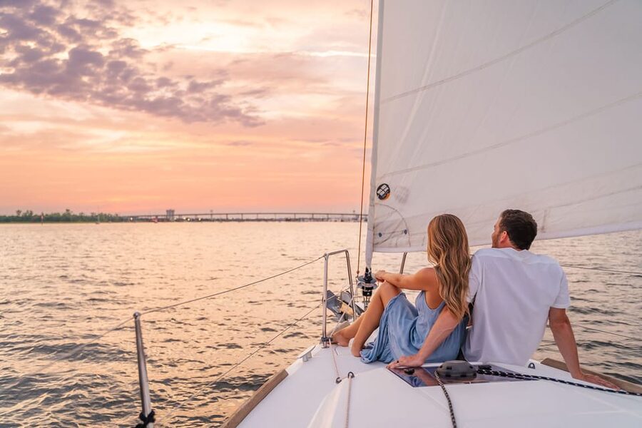 Charleston: Private Daytime or Sunset BYOB Sailing Charter - The Battery from the water