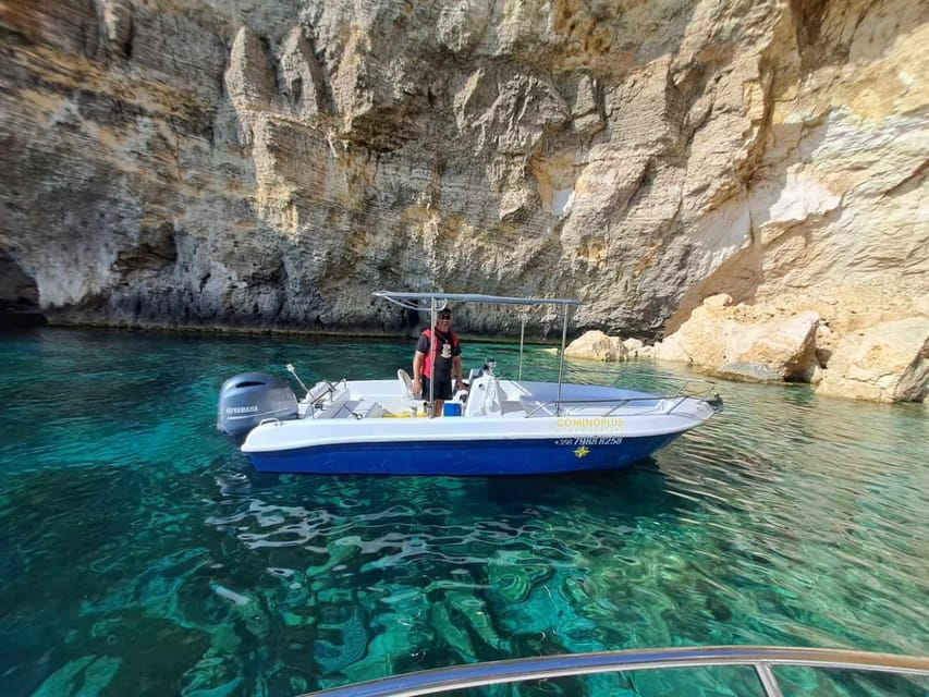 Comino & Blue Lagoon: Private Half-Day Boat Charter(4 Hours) - What the boat provides on a half-day outing