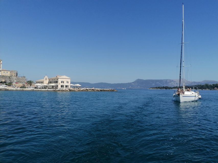 Corfu: Half-day Private Cruise with Sailing Yacht - Mouse Island and planes overhead