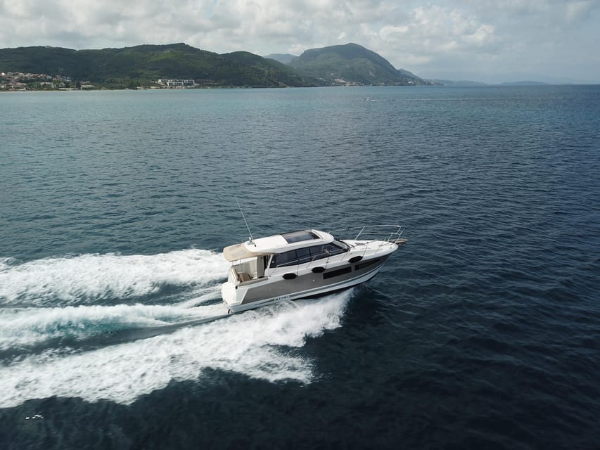 Corfu : Private Motor-Yacht Cruise with Corfu Town Views - Four hours from Benitses Marina