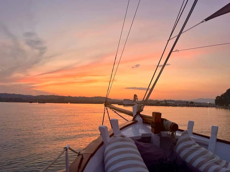 Corfu: Sunset Cruise on a Traditional Wooden Sailing Yacht - Leaving Benitses Marina aboard Odysseia