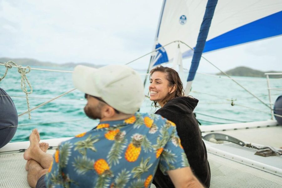 Day Sailing Charter on Catamaran with Lunch : Bay Of Islands - Sailing back toward Paihia