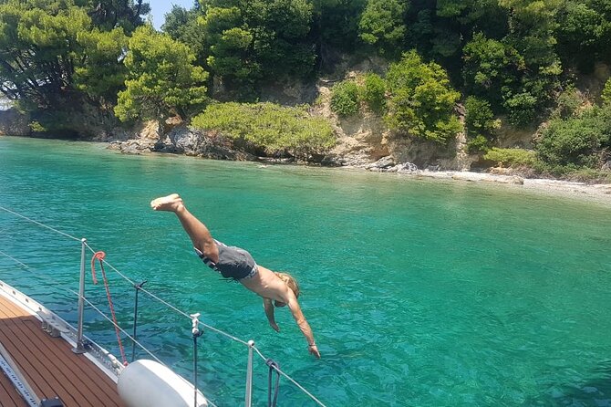 Day sailing Skiathos Skopelos with lunch on Rainbow yacht - Panormos Bay and the Skopelos coast