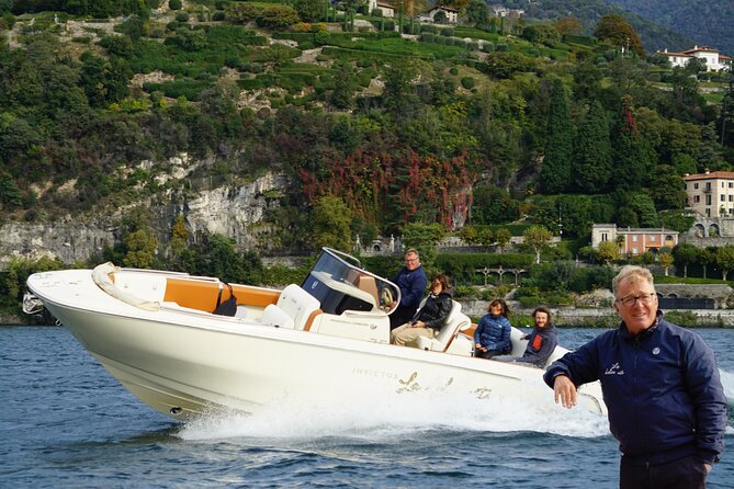 Dreamer tour(1 H) luxury boat aperitif onboard - Meeting the boat at Como’s public dock