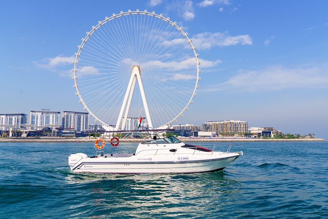 Dubai 2-Hour Mini Yacht Tour at The Palm, Burj Al Arab & Atlantis - Dubai Marina Canal and the JBR skyline