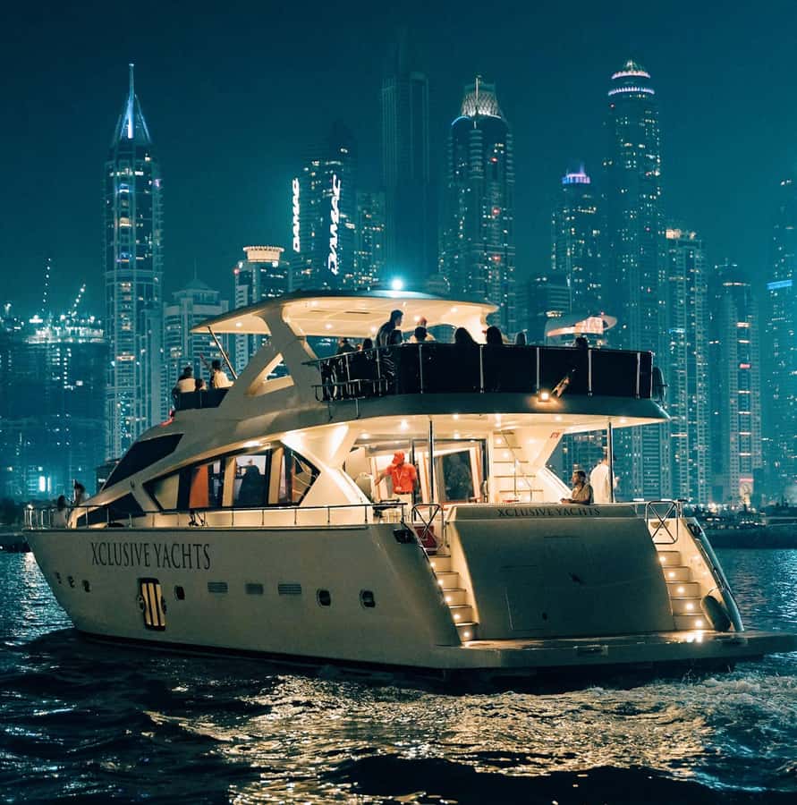 Dubai Harbor: Luxury Yacht Tour with BBQ Options - Dubai Marina from the water