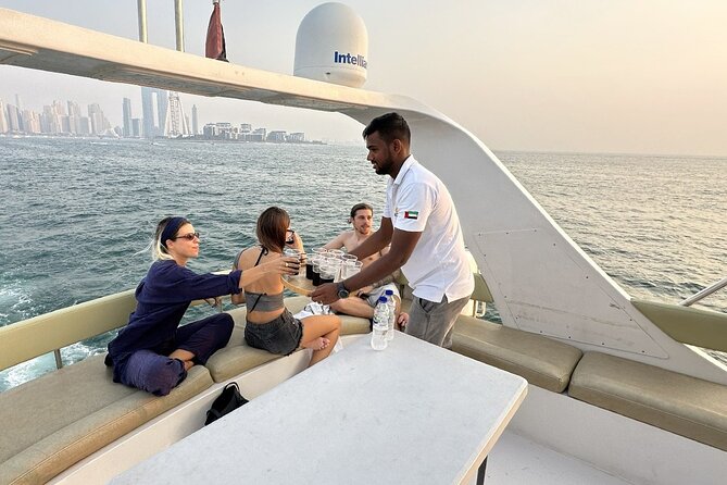 Dubai Marina 2 Hour Sunset Yacht Tour with Alcoholic Drinks - Burj Al Arab and the changing route