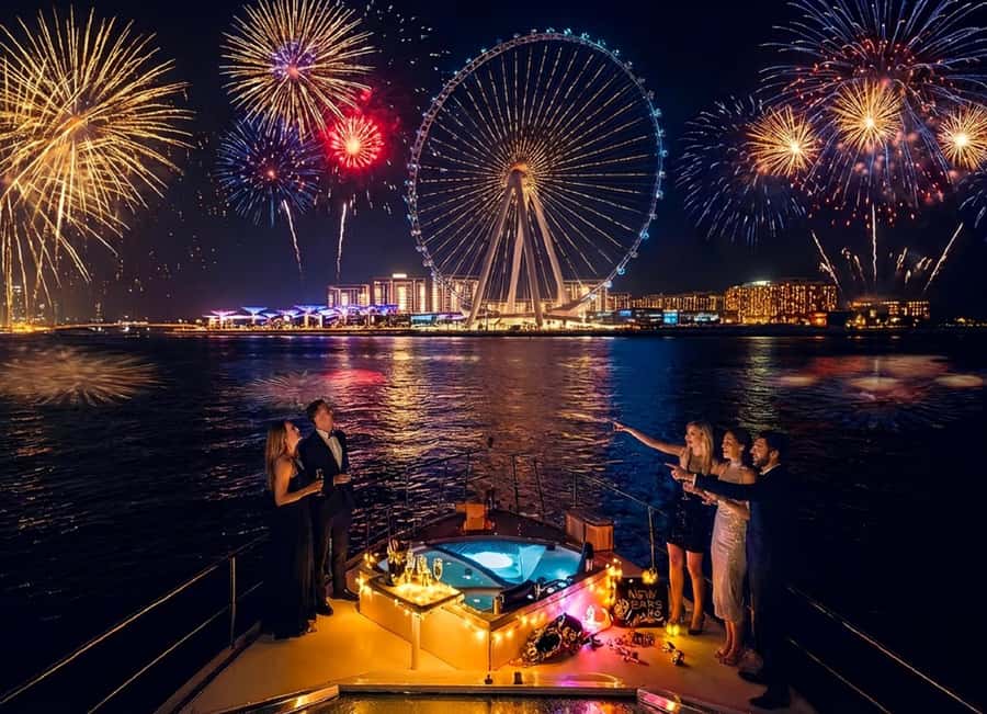 Dubai: New Year Eve Luxury Yacht Fireworks View & BBQ Cruise - What the three-hour route shows you
