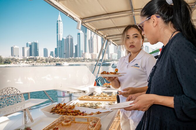 Dubai Night Yacht Party with Canapes and Drinks - Ain Dubai, the wheel that dominates the horizon