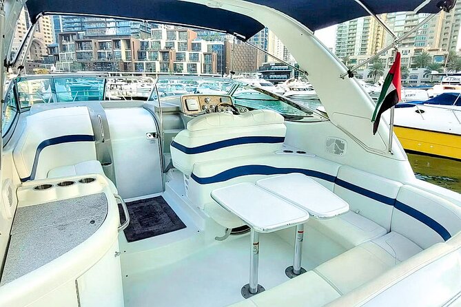 Dubai: Private Yacht Cruise on a 34 Ft Yacht - JBR and Ain Dubai from the water
