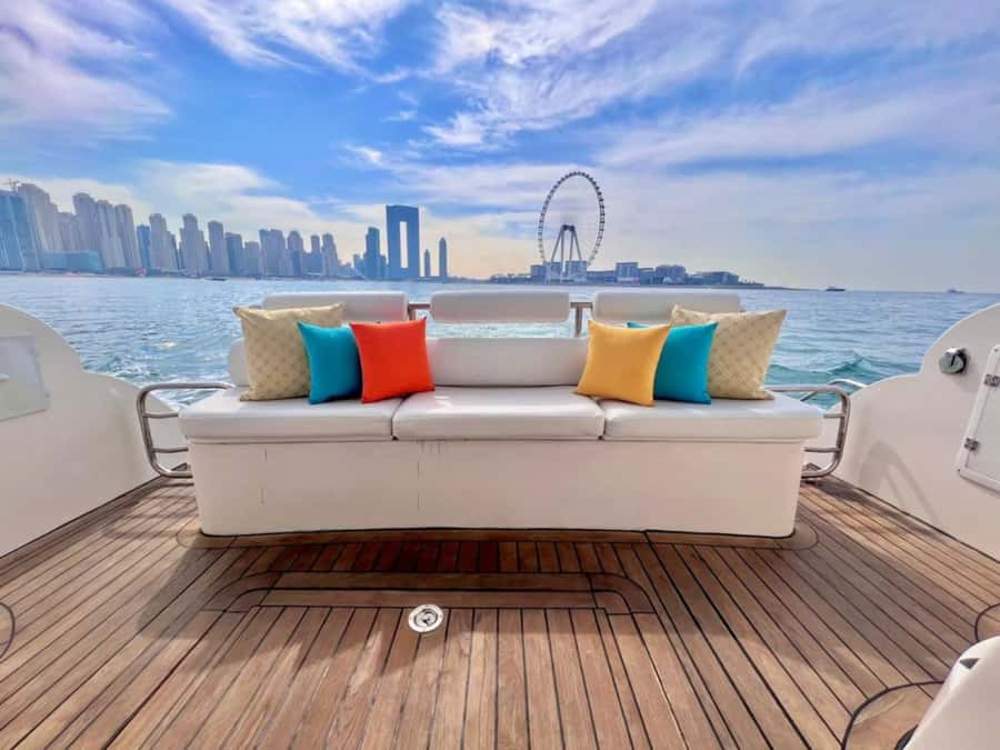 Dubai:Private Yacht with and Burj Al Arab Sightseeing. - Swimming, fishing and time to relax