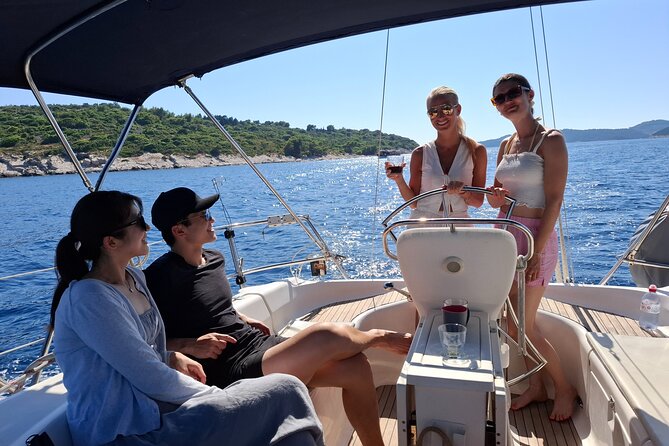 Dubrovnik: Full Day Private Sail Boat tour to Elaphiti&Blue Cave - Sunj Beach on Lopud: sandy shore and easy beach time