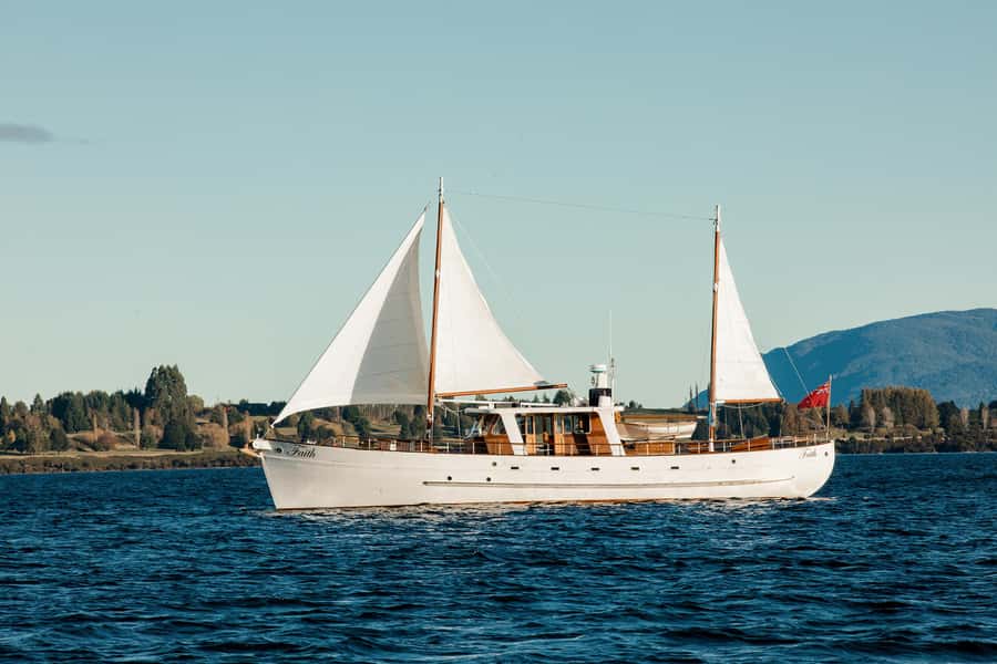 Evening Champagne Cruise on Historic 1935 Motor Yacht. - A gentle cruise across Lake Te Anau