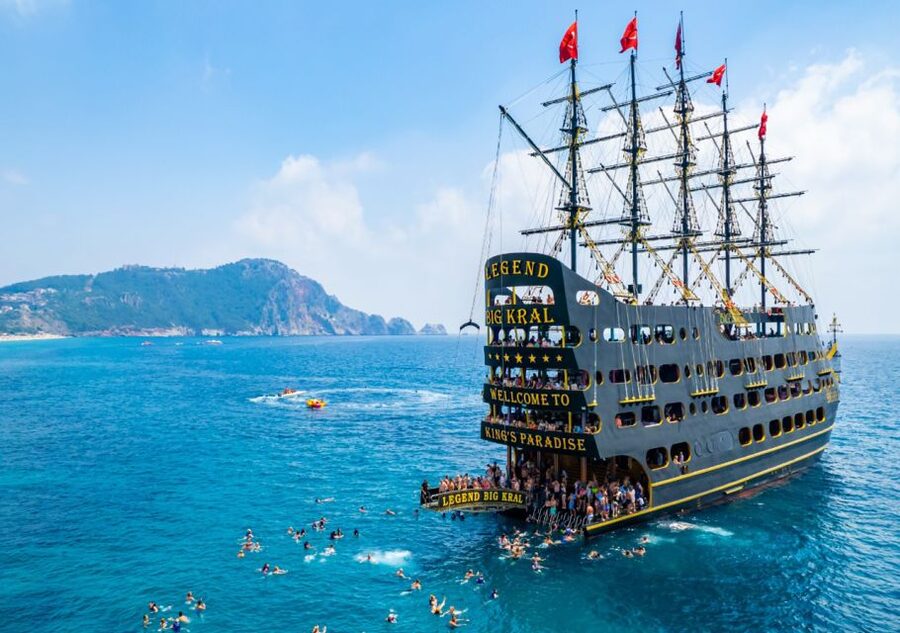 From City of Side and Alanya: Legends and Pirates Yacht Tour - Music, foam, and the second round of swimming