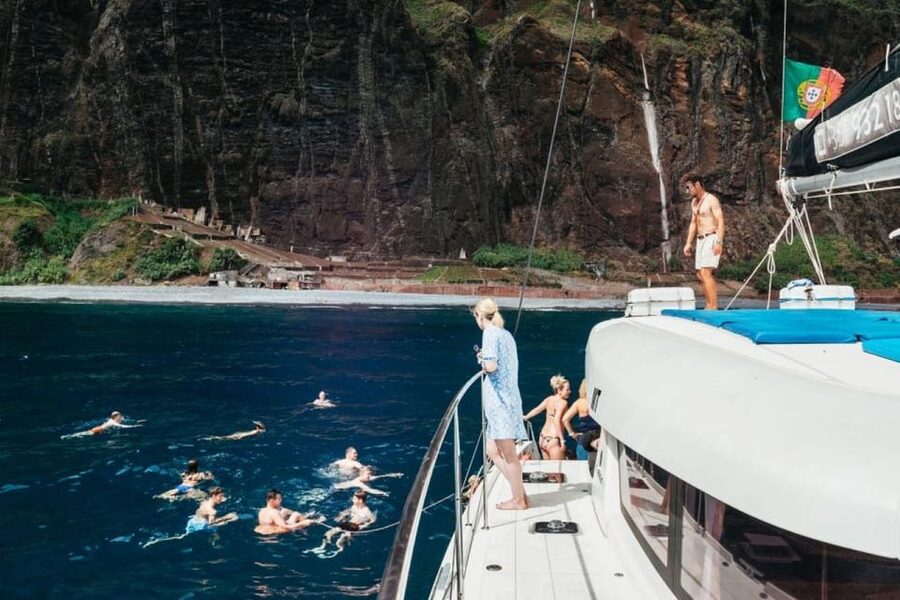 From Funchal: Cabo Girao Sunset Cruise on Luxury Catamaran - Leaving Funchal Marina for the southern coast