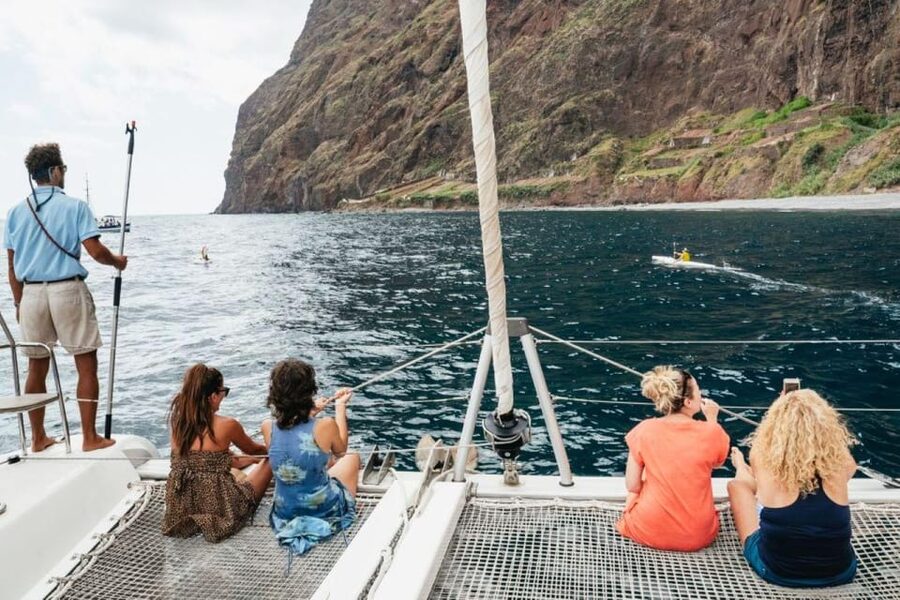From Funchal: Cabo Girao Sunset Cruise on Luxury Catamaran - Cabo Girão from below