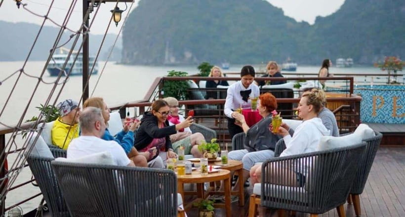 From Hanoi: Ha Long Bay Full-Day Luxury Cruise - Boarding at Tuan Chau and settling in for lunch