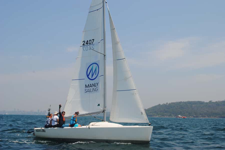 From Manly: Sydney Harbour Hands-On 2.5 Hour Yacht Cruise - Setting the sails and taking the wheel