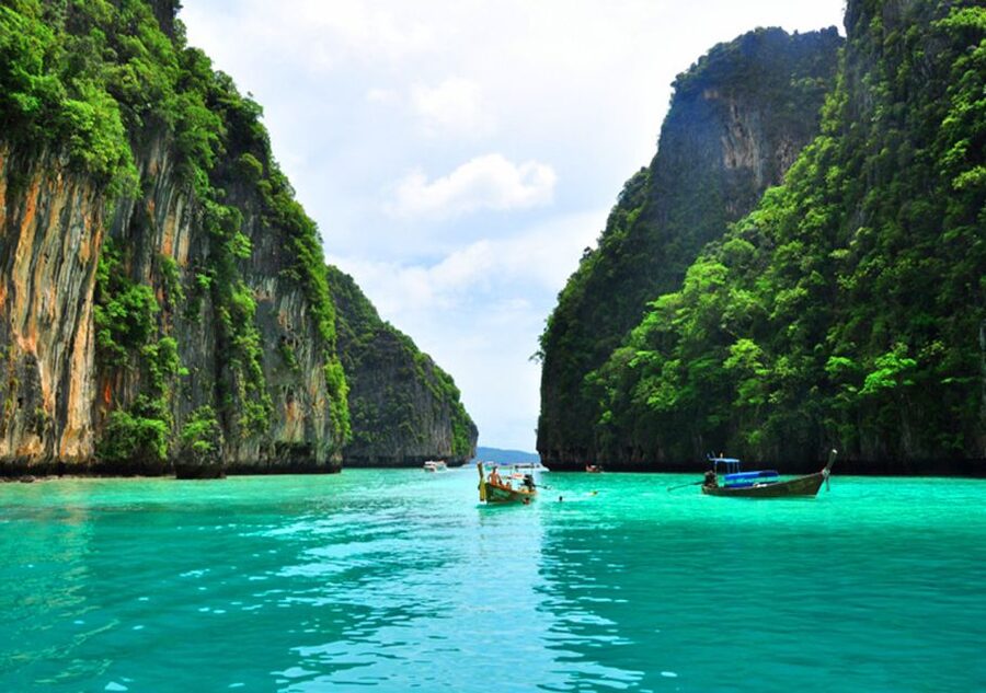 From Phi Phi: Private Full-Day Speed Boat Charter - Shark Point and Runtee Bay: an early water stop