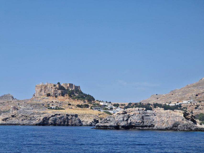 From Rhodes: Yacht Cruise to Lindos with Lunch and Drinks - The first hour along Rhodes’s east coast