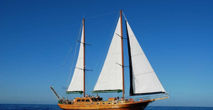 Fuerteventura: Exclusive Turkish Gulet Cruise with Lunch - Watching Fuerteventura’s volcanic southern coast