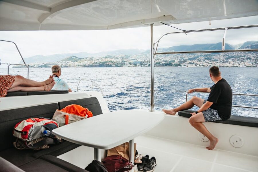Funchal Bay: Dolphin & Whale Watch Luxury Catamaran Cruise - The first 45 minutes toward open water