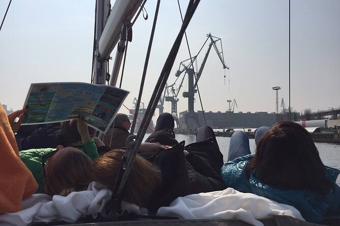 Gdańsk: Motlawa and Port yacht cruise with Welcome Drink - A yacht built for a short, easy outing