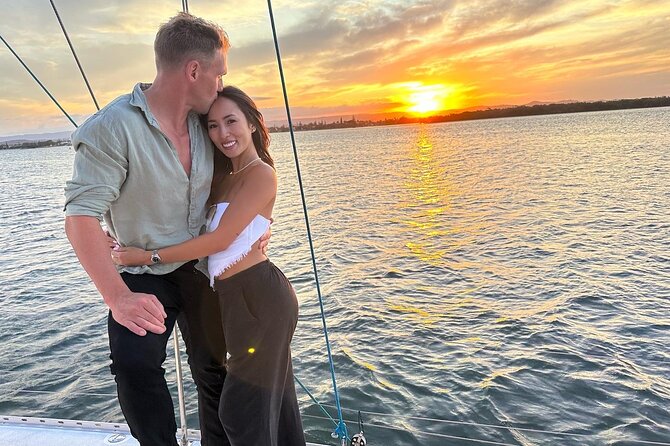 Gold Coast 2 Hr Sunset Private Sailing Charter with Drinks & Food - South Stradbroke Island and calmer water