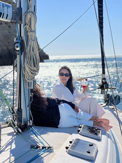 Golden Hour on Elegant Yacht: Sunset Tour in Lagos, Algarve - The Optional Swim Stop